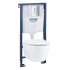 WC puodo Grohe Serel su Soft Close dangčiu ir potinkinio rėmo Grohe Rapid SL su chromuotu nuleidimo klavišu komplektas
