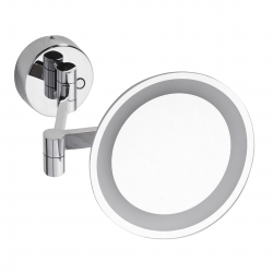Kosmetinis veidrodis Bemeta Ø 21 cm, su LED apšvietimu, chromo 116101802
