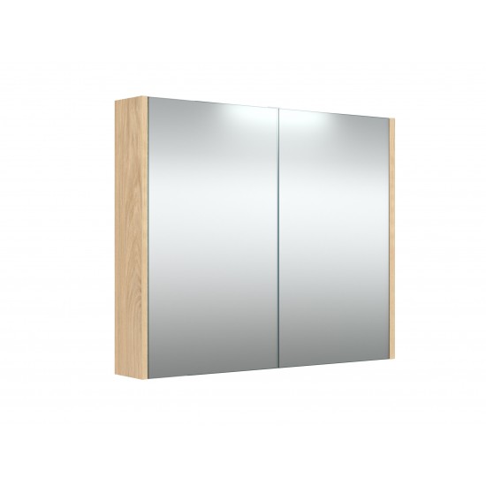 Veidrodinė spintelė RB Eco 80 cm šviesus ąžuolas