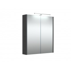 Veidrodinė spintelė RB Eco 60 cm juodas ąžuolas, su apšvietimu Veidrodinė spintelė RB Eco 60 cm juodas ąžuolas, su apšvietimu