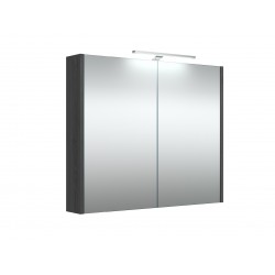 Veidrodinė spintelė RB Eco 80 cm juodas ąžuolas, su apšvietimu Veidrodinė spintelė RB Eco 80 cm juodas ąžuolas, su apšvietimu