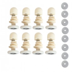 Ratukų komplektas dušo kabinoms, 23 mm, 8 vnt.
