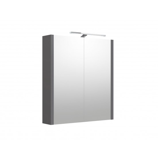 Veidrodinė spintelė RB Urban Garda 60 cm pilka matinė, su apšvietimu Veidrodinė spintelė RB Urban Garda 60 cm pilka matinė, su apšvietimu