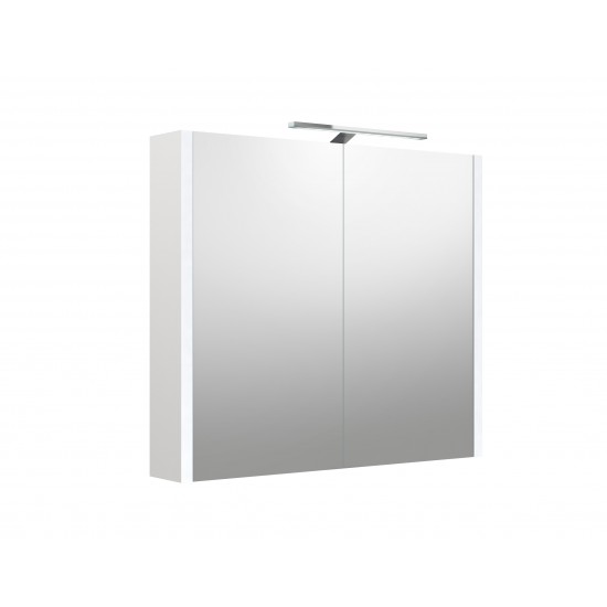 Veidrodinė spintelė RB Urban Garda 80 cm balta matinė, su apšvietimu