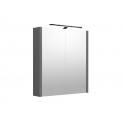 Veidrodinė spintelė RB Urban 60 cm pilka matinė, su apšvietimu