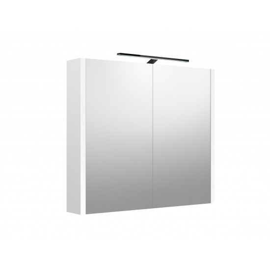 Veidrodinė spintelė RB Urban 80 cm balta matinė, su apšvietimu