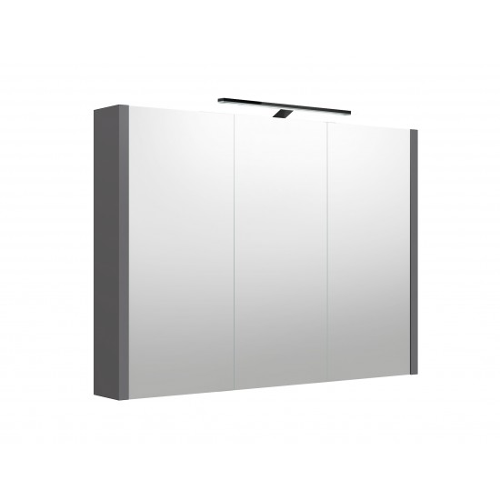 Veidrodinė spintelė RB Urban 100 cm pilka matinė, su apšvietimu