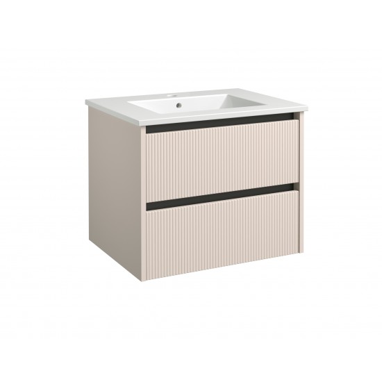Spintelė voniai RB Urban 60 cm kašmyro pilka / juoda, su praustuvu