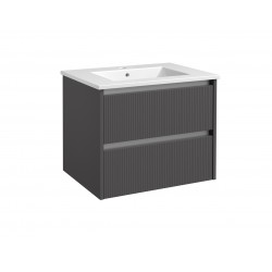 Spintelė voniai RB Urban 60 cm pilka matinė / aliuminio, su praustuvu