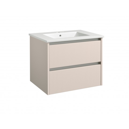 Spintelė voniai RB Urban 60 cm kašmyro pilka / aliuminio, su praustuvu