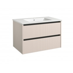 Spintelė voniai RB Urban 80 cm kašmyro pilka / juoda, su praustuvu