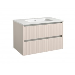 Spintelė voniai RB Urban 80 cm kašmyro pilka / aliuminio, su praustuvu
