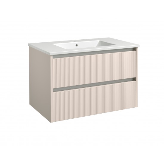 Spintelė voniai RB Urban 80 cm kašmyro pilka / aliuminio, su praustuvu