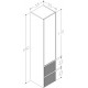 Ūkinė spintelė RB Urban 35 cm balta matinė / aliuminio
