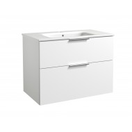 Spintelė voniai RB G-line 80 cm balta matinė, su praustuvu