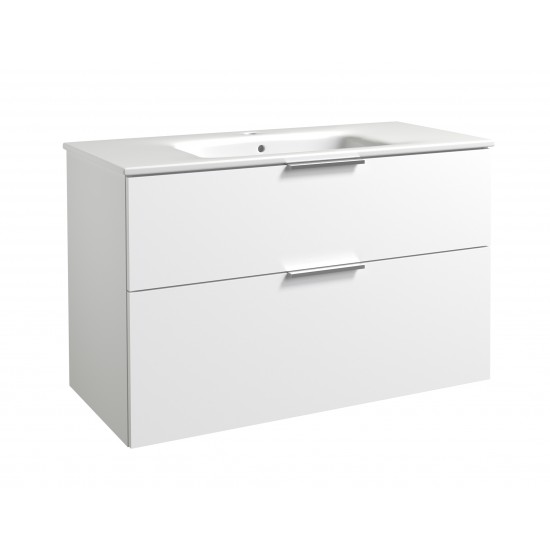 Spintelė voniai RB G-line 100 cm balta matinė, su praustuvu