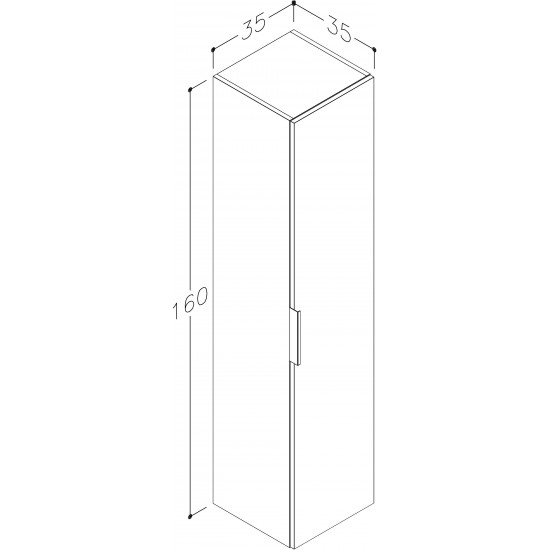 Ūkinė spintelė RB G-line 35 cm gafito pilka