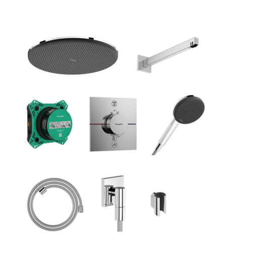 Potinkinė dušo sistema Hansgrohe Raindance Alive S 300 su termostatiniu maišytuvu, chromas