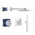 Potinkinė dušo sistema Grohe Grohtherm SmartControl 310 Cube su termostatiniu maišytuvu 34706000, chromas