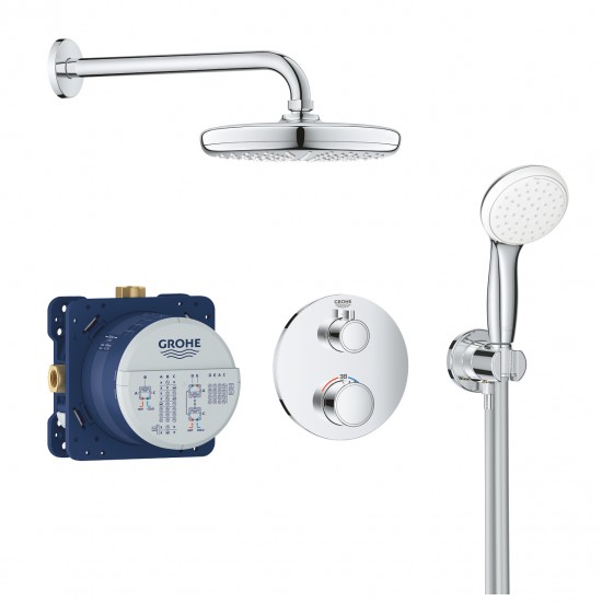 Potinkinė dušo sistema Grohe Grohtherm Tempesta 210 su termostatiniu maišytuvu 34727000, chromas