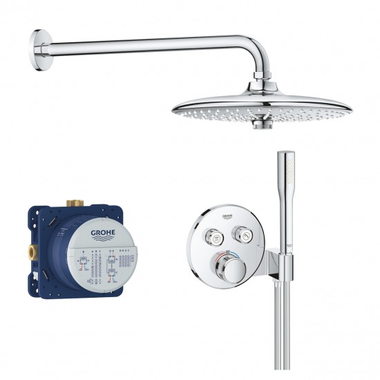 Potinkinė dušo sistema Grohe Grohtherm SmartControl 260 su termostatiniu maišytuvu 34744000, chromas