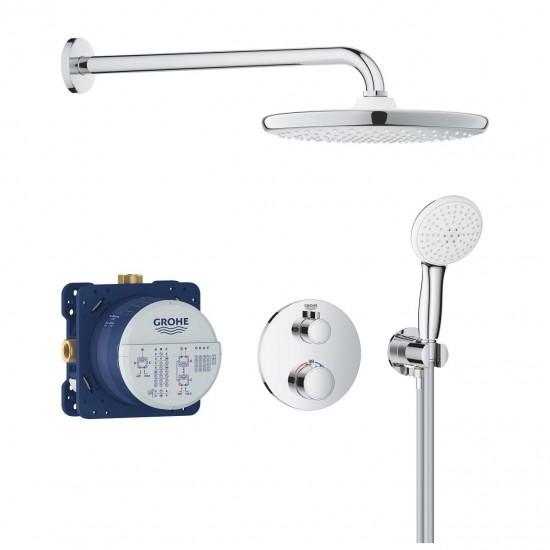 Potinkinė dušo sistema Grohe Grohtherm Tempesta 250 su termostatiniu maišytuvu 34872000, chromas