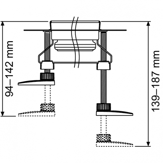 TECEdrainline montavimo kojelės dušo latakams 660004 (139-187 mm)