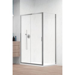 Dušo kabina Radaway Alienta DWJ-S 130 x 80 cm blizgus chromas, skaidrus stiklas