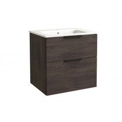 Spintelė voniai RB Grand 60 cm rudas ąžuolas, su praustuvu