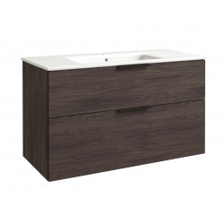 Spintelė voniai RB Grand 100 cm rudas ąžuolas, su praustuvu