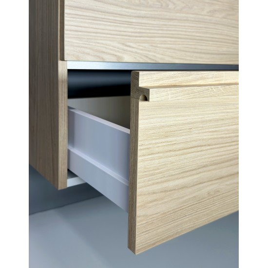 Spintelė voniai RB Only 60 cm šviesus ąžuolas, su praustuvu