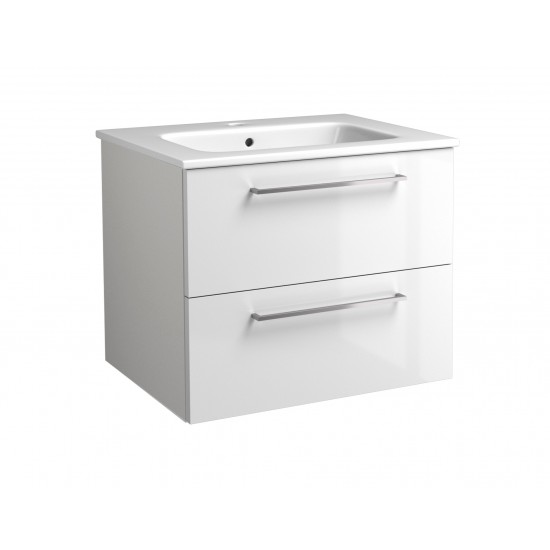 Spintelė voniai RB Joy 60 cm balta, su praustuvu