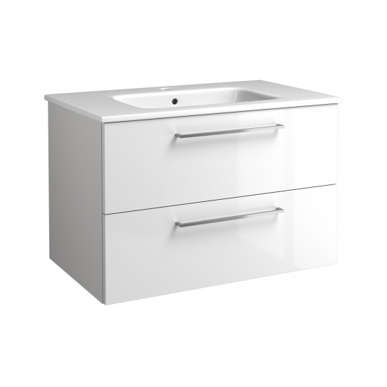 Spintelė voniai RB Joy 80 cm balta, su praustuvu