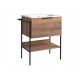 Spintelė voniai RB Mono 60 cm tobacco ąžuolas, su praustuvu