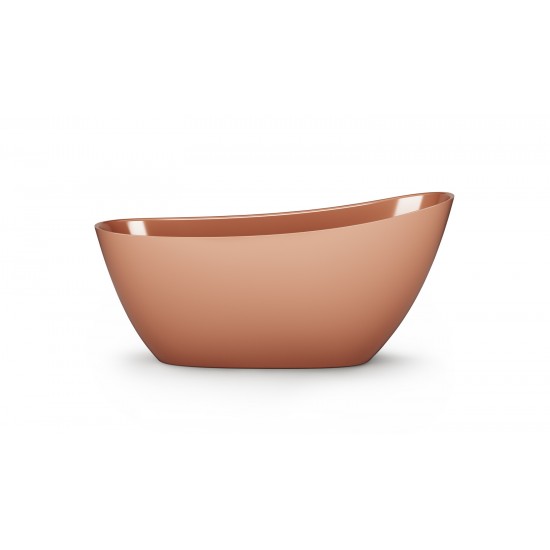 Akmens masės vonia Paa Perla Onda 157 x 74 cm Glossy Clay