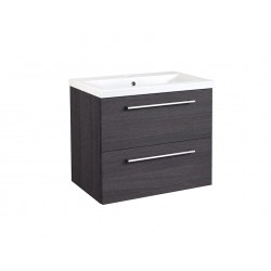 Spintelė voniai RB Scandic 60 cm juodas ąžuolas, su praustuvu Spintelė voniai RB Scandic 60 cm juodas ąžuolas, su praustuvu