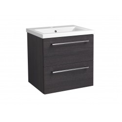 Spintelė voniai RB Scandic 50 cm juodas ąžuolas, su praustuvu Spintelė voniai RB Scandic 50 cm juodas ąžuolas, su praustuvu