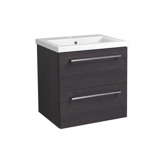 Spintelė voniai RB Scandic 50 cm juodas ąžuolas, su praustuvu