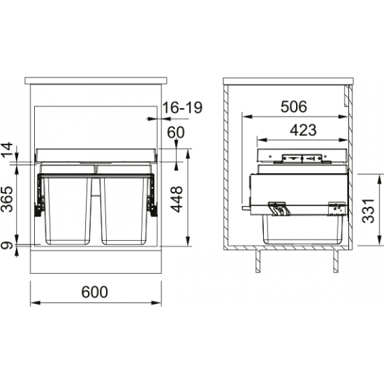 Rūšiavimo sistema Franke FX 60 26-26 121.0557.764