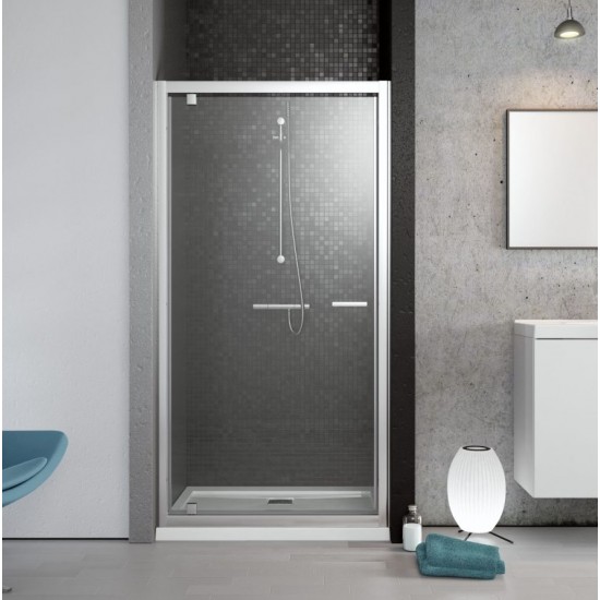Dušo durys Radaway Twist DW 100 cm blizgus chromas, skaidrus stiklas