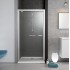 Dušo durys Radaway Twist DW 80 cm blizgus chromas, skaidrus stiklas