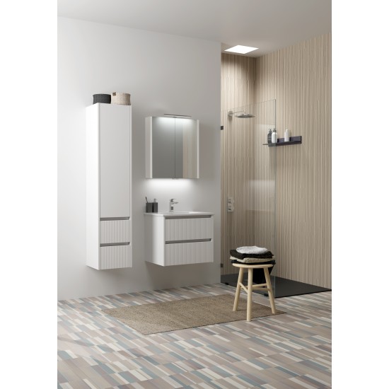 Ūkinė spintelė RB Urban 35 cm balta matinė / aliuminio