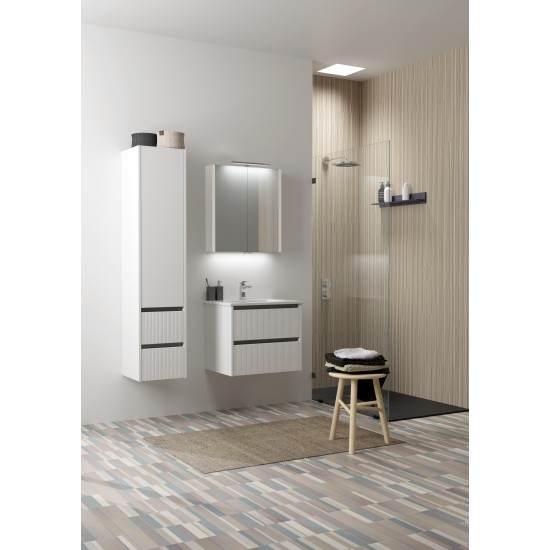 Ūkinė spintelė RB Urban 35 cm balta matinė / juoda