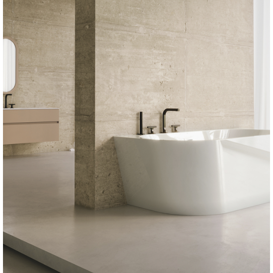 Akrilinė vonia Zenon Aidar Wall 170 x 80 cm balta blizgi