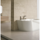 Akrilinė vonia Zenon Aidar Wall 170 x 80 cm balta blizgi