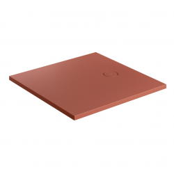 Dušo padėklas Omnires Aquarock 80 x 80 cm akmens masės, terracotta