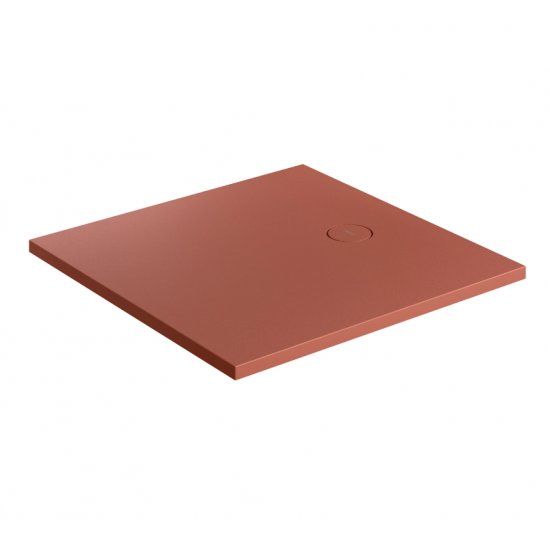 Dušo padėklas Omnires Aquarock 90 x 90 cm akmens masės, terracotta
