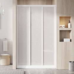 Dušo durys RAVAK ASDP3 100 cm (trijų dalių) baltas+plastikas
