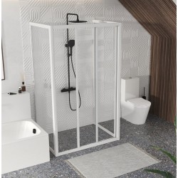 Dušo kabina Ravak Supernova ASDP3 + 2APSS 100 x 80 cm balta, matinis plastikas