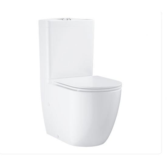 Pastatomas unitazas Grohe Bau Ceramic Rimless su Soft Close dangčiu